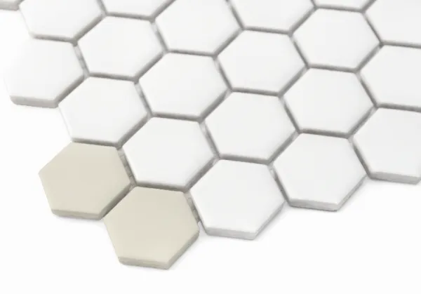 HOUSE LOVES Mini Hexagon Rombdance Cotton matt Keramická mozaika DUNIN (50,2x52,3cm/1ks)