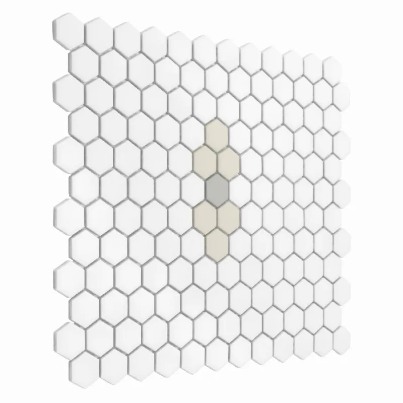 HOUSE LOVES Mini Hexagon Beetle matt Keramická mozaika DUNIN (30x26cm/1ks)