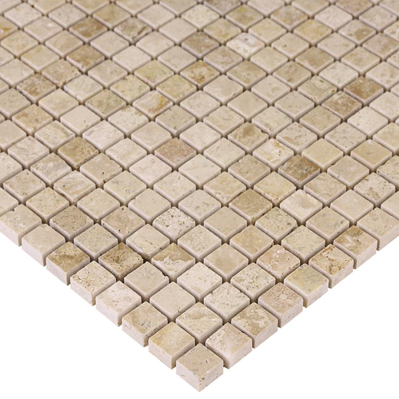 TRAVERTINE + EMPERADOR Travertine Cream 15 Kameninové mozaiky DUNIN (30,5x30,5cm/1ks)