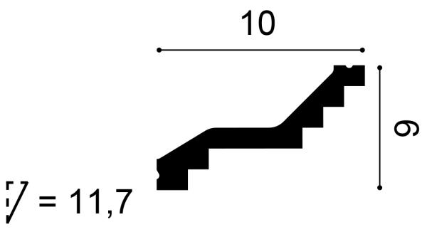 C400 Rohová lišta ORAC DECOR d 200 x š 10,0 x v 6,0 cm 1