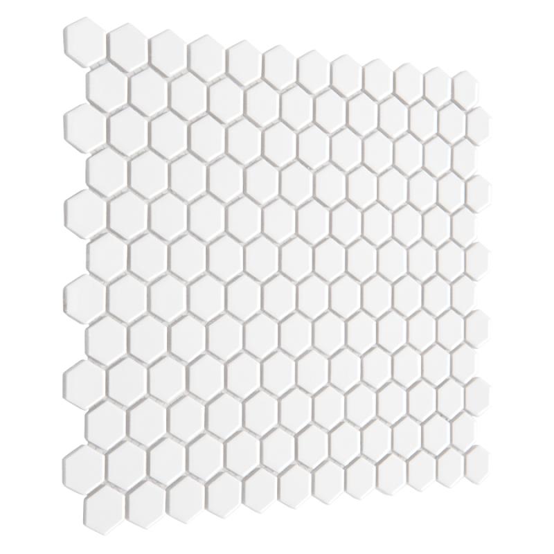 HEXAGONIC Mini Hexagon White Keramická mozaika DUNIN (26x30cm/1ks)