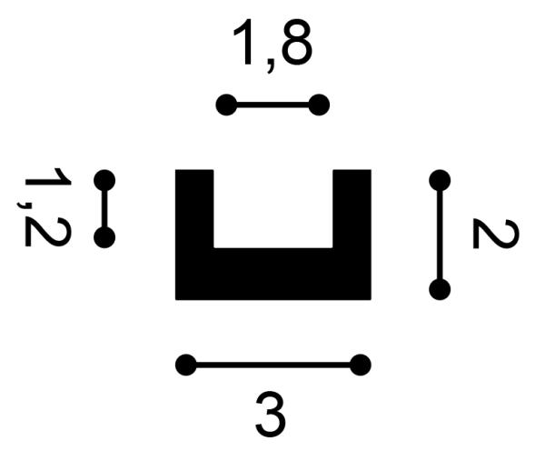 CX190 Rohová lišta ORAC DECOR d 200 x š 3,0 x v 2,0 cm 1
