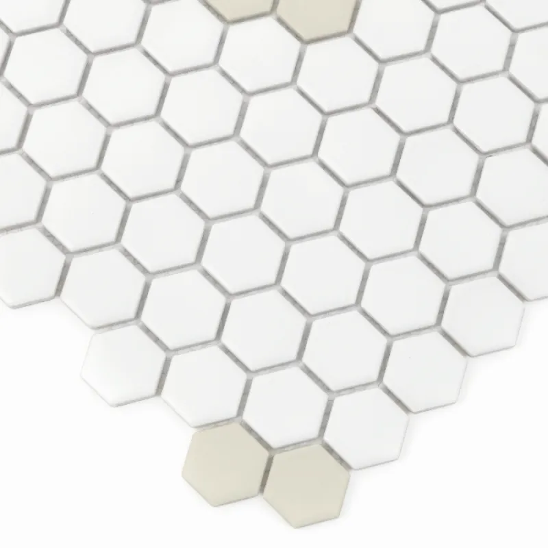 HOUSE LOVES Mini Hexagon Rombdance Cotton matt Keramická mozaika DUNIN (50,2x52,3cm/1ks)