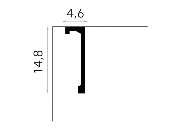 QL036 Garnižová lišta MARDOM DECOR d 240 x v 14,8 x š 4,6 cm