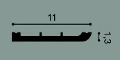 SX184F Rohová lišta ORAC DECOR Flex Cascade d 200 x v 11 x š 1,3 cm