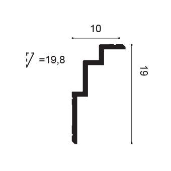C392 Rohová lišta ORAC DECOR Steps d 200 x v 19 x š 10 cm