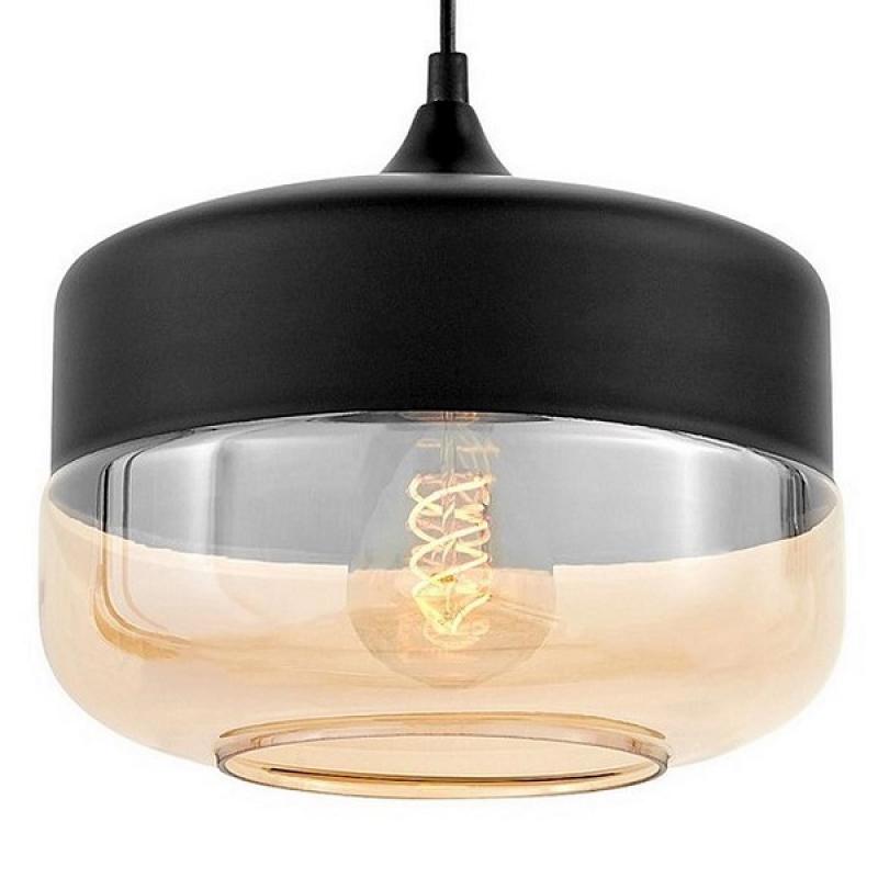Loftová závesná lampa s jantárovým sklom v škandinávskom štýle BARLET DEKORIKO