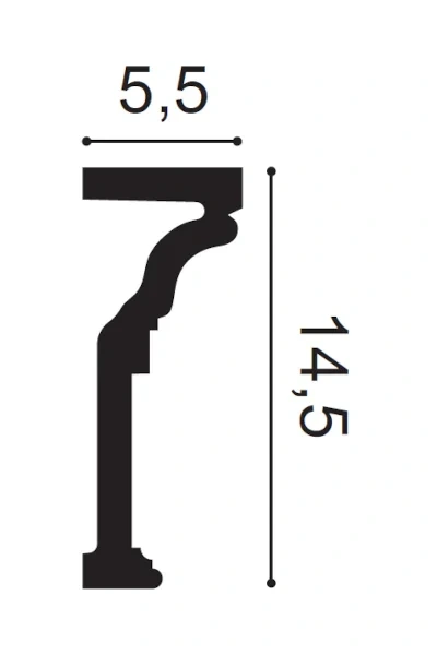 P4000 Lemovacia lišta ORAC DECOR d 200 x v 14,5 x š 5,5 cm 1