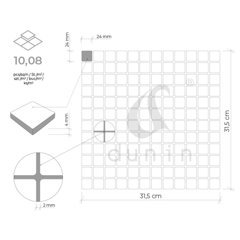 S SERIES SPA NON-SLIP SMX Reef Mix Sklenené mozaiky DUNIN (31,5x31,5cm/1ks) 4