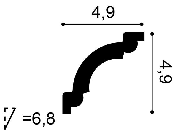 CX124F Rohová lišta ORAC DECOR FLEX d 200 x š 4,9 x v 4,9 cm 1