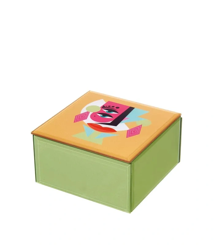 1L183 Sklenená šperkovnica LNN 12 x 12 x 6,5 h cm