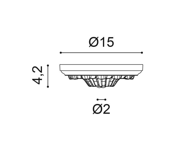 R10 Rozeta ORAC DECOR LUXXUS ø 15 x v 4,2 cm 1