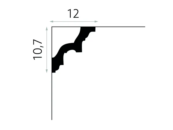 MDA046 Rohová lišta MARDOM DECOR d 240 x v 10,7 x š 12 cm