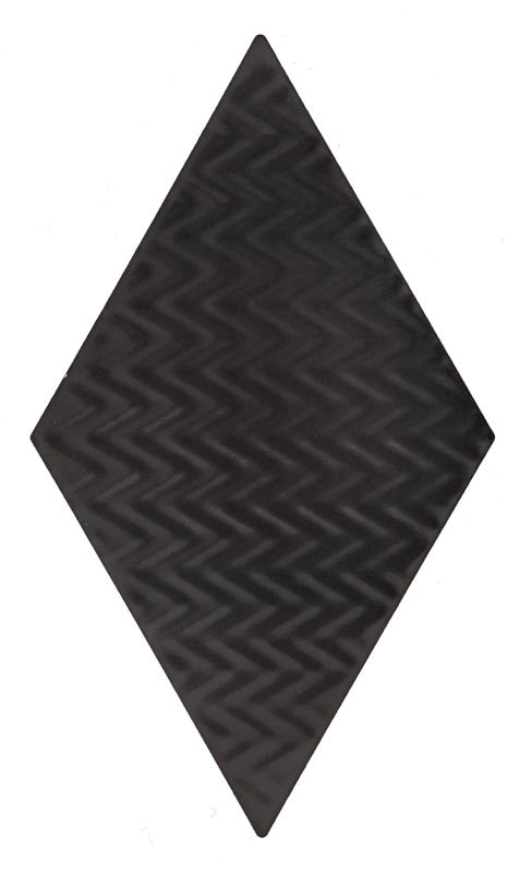 ROMBIC Rombic Black 04 mat Keramická mozaika DUNIN (11,5x20cm/1ks)