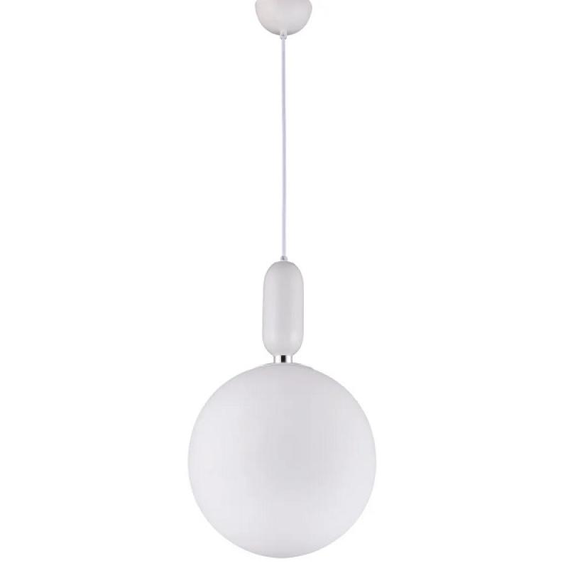 Biela guľová závesná lampa ORITO D30 DEKORIKO