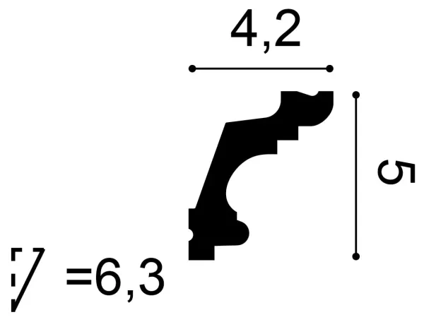 C322 Rohová lišta ORAC DECOR d 200 x š 4,2 x v 4,2 cm 2