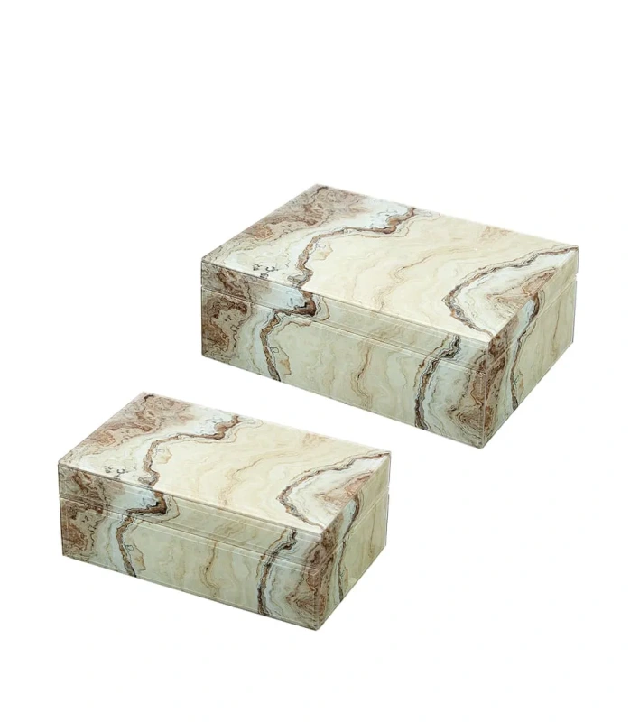 1L190 Sklenená šperkovnica LNN 28 x 18 x 10 h - 20 x 12 x 8 h cm (set2ks)