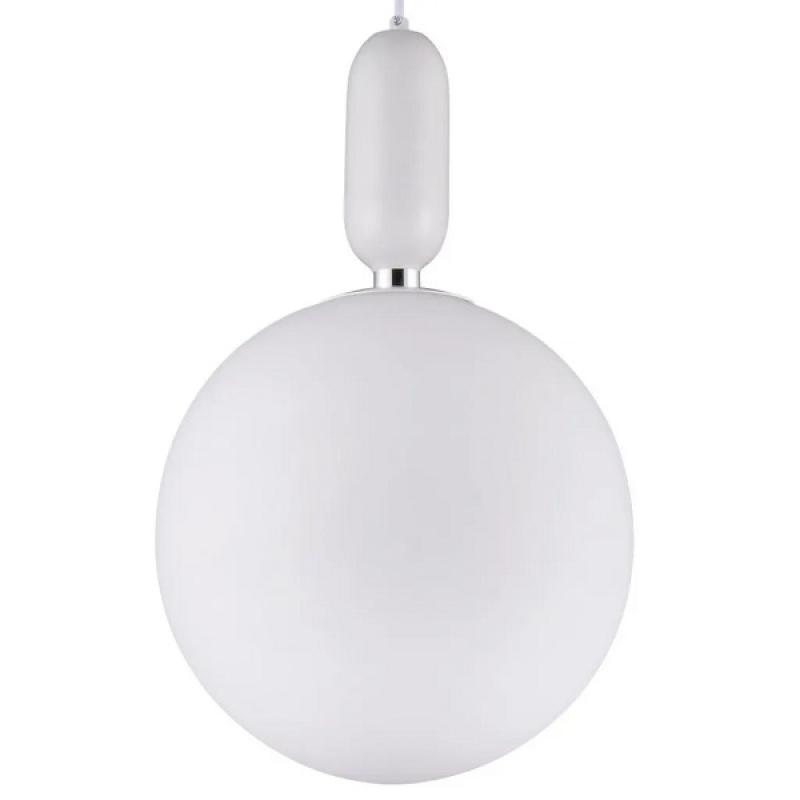 Biela guľová závesná lampa ORITO D30 DEKORIKO