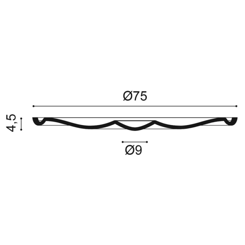 R27 Rozeta ORAC DECOR ø 75 x v 4,5 cm 1