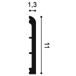 SX184 Rohová lišta ORAC DECOR Cascade d 200 x v 11 x š 1,3 cm