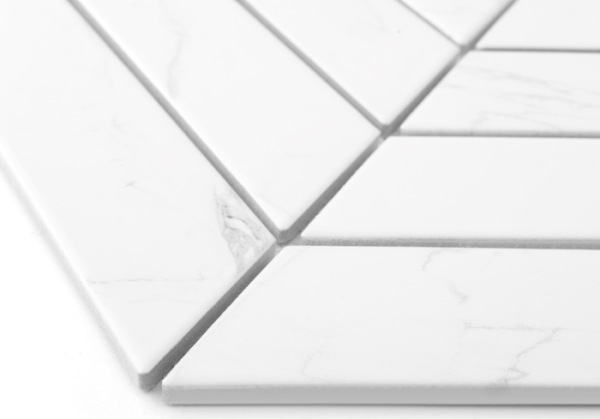 ROYAL CHEVRON Carrara matt Porcelánové mozaiky DUNIN (31,8x22,4cm/1ks) 1