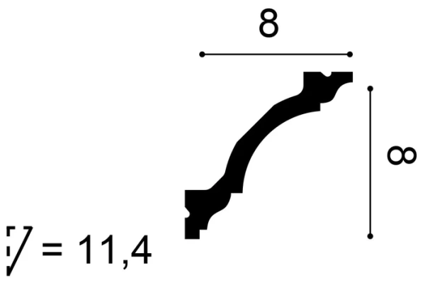 C213 Rohová lišta ORAC DECOR d 200 x š 8 x v 8 cm 1