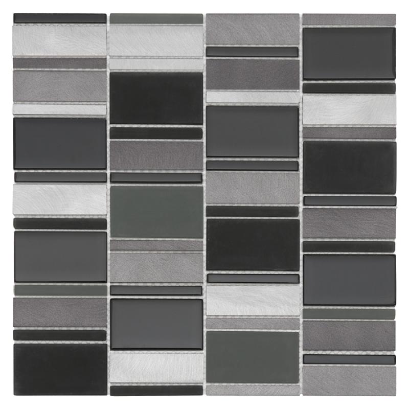 METALLIC Allumi Piano Grey 73 Kovová mozaika DUNIN  (29,3x29,8cm/1ks)