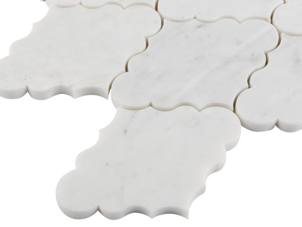 MANORIAL Carrara White Crest Mramorové mozaiky DUNIN (25x30x1cm/1ks)