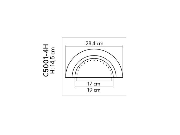 C5001-4H Ozdobný prvok MARDOM DECOR d 28 x v 14,5 x š 18 cm