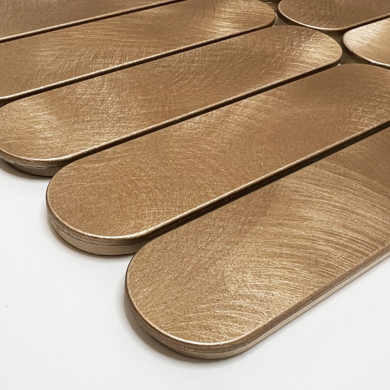 METALLIC Allumi Pills Brass Gold Kovové mozaiky DUNIN (29,4x29,2cm/1ks)