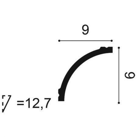 CB524N Rohová lišta ORAC DECOR d 200 x š 9 x v 9 cm 1