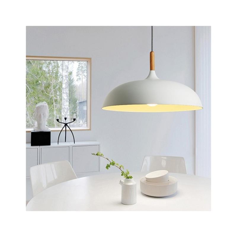 Moderná biela závesná lampa škandinávskeho štýlu VERSI DEKORIKO