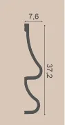 P3071 Lemovacia lišta ORAC DECOR Golf d 200 x v 37,2 x š 7,6 cm
