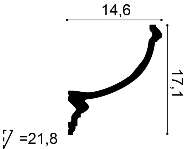 C900 Rohová lišta ORAC DECOR d 200 x š 14,6 x v 17,1 cm 1