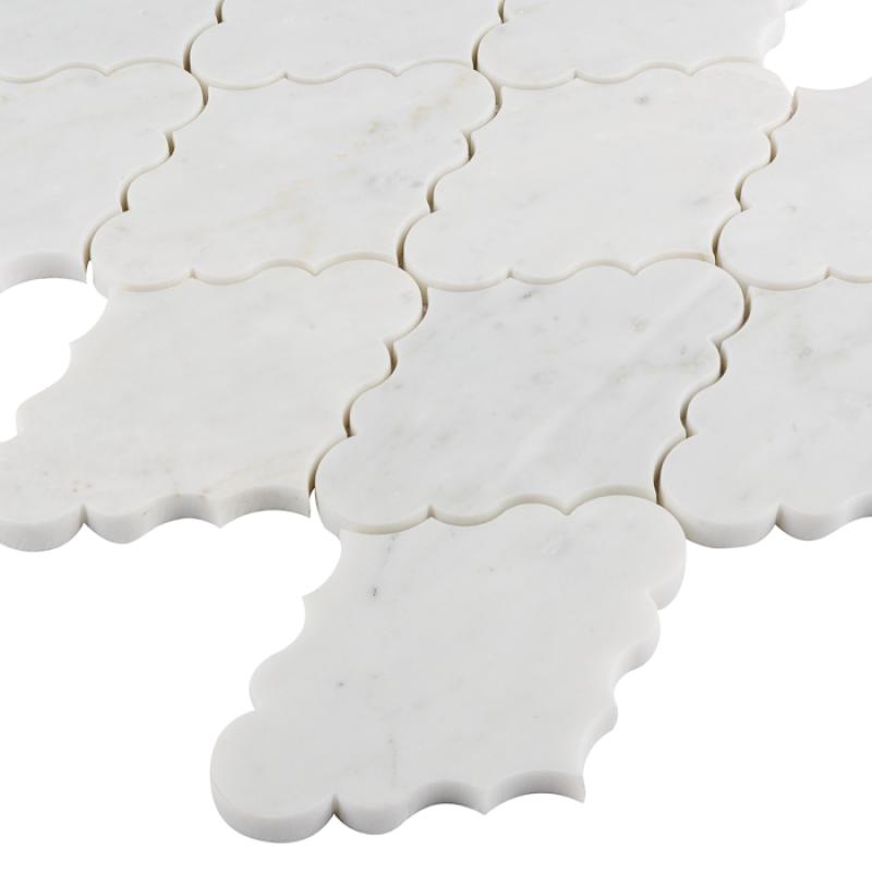 MANORIAL Carrara White Crest Mramorové mozaiky DUNIN (25x30x1cm/1ks)