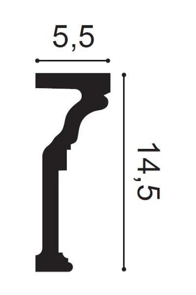 P4010 Lemovacia lišta ORAC DECOR d 200 x v 14,5 x š 5,5 cm 1