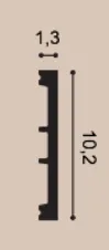 SX163F Lemovacia lišta ORAC DECOR Flex Square d 200 x v 10,2 x š 1,3 cm