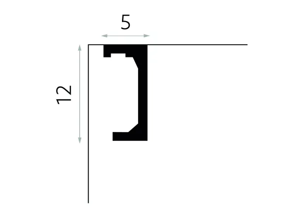 QL046 Garnižová lišta MARDOM DECOR d 240 x v 12 x š 5 cm