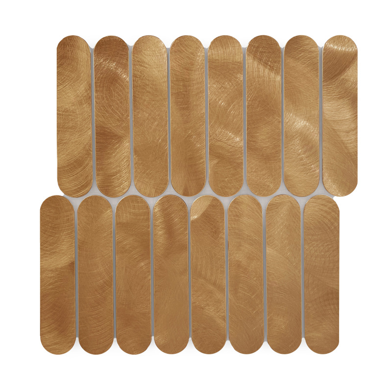 METALLIC Allumi Pills Brass Gold Kovové mozaiky DUNIN (29,4x29,2cm/1ks) 4