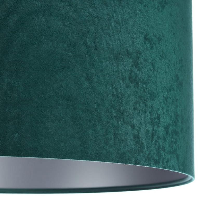 Zeleno-strieborná závesná lampa s velúrovým tienidlom OLYMPIA DEKORIKO