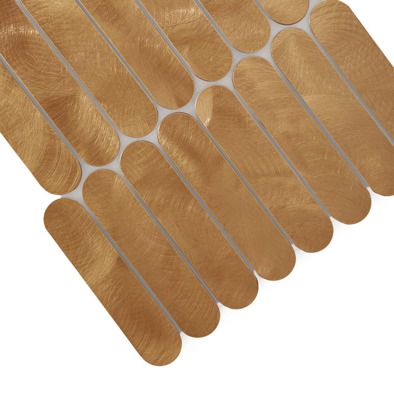 METALLIC Allumi Pills Brass Gold Kovové mozaiky DUNIN (29,4x29,2cm/1ks) 2