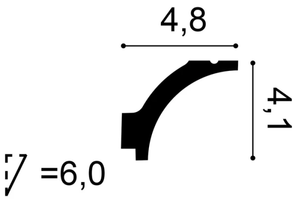 C260 Rohová lišta ORAC DECOR d 200 x š 4,8 x v 4,1 cm 1