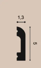 SX182F Lemovacia lišta ORAC DECOR Flex Cascade d 200 x v 5 x š 1,3 cm