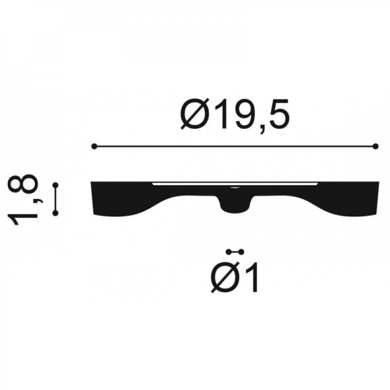 R12 Rozeta ORAC DECOR ø 19,5 x v 1,8 cm 1