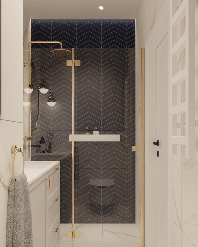 ROYAL CHEVRON Midnight Porcelánové mozaiky DUNIN (31,8x22,4cm/1ks) 5