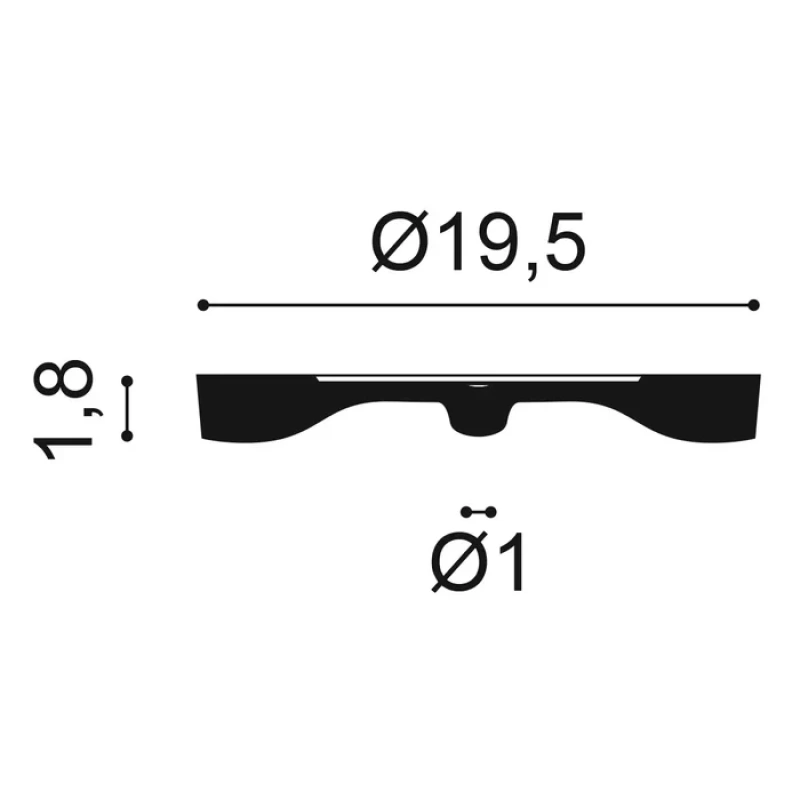R12 Rozeta ORAC DECOR ø 19,5 x v 1,8 cm 1