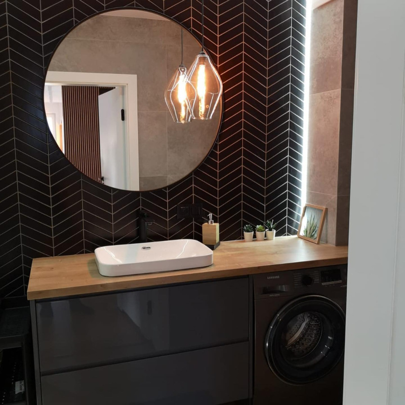 ROYAL CHEVRON Black Porcelánové mozaiky DUNIN (31,8x22,4cm/1ks) 9