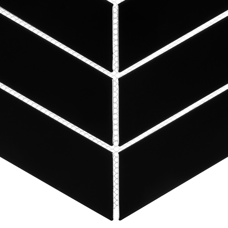 ROYAL CHEVRON Black Porcelánové mozaiky DUNIN (31,8x22,4cm/1ks) 2