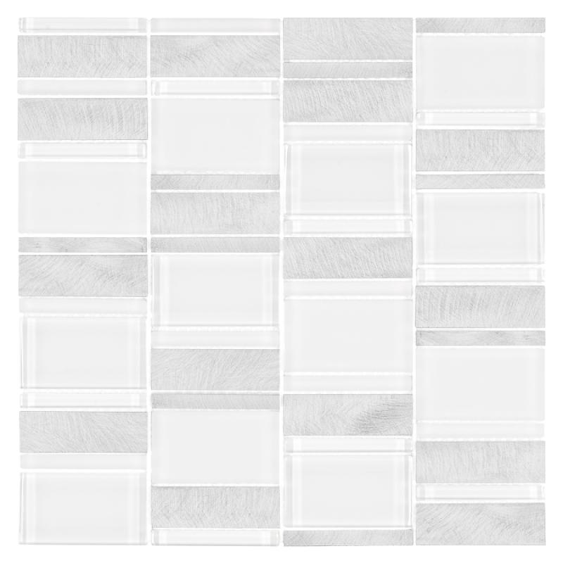 METALLIC Allumi Piano White 73 Kovová mozaika DUNIN  (29,3x29,8cm/1ks)