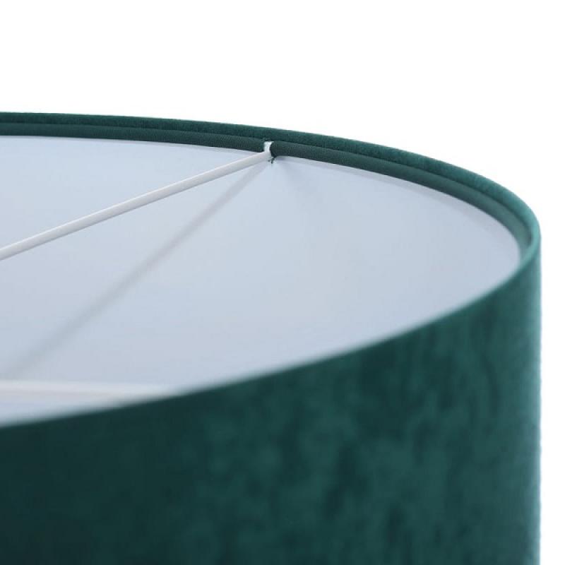 Zeleno-biela závesná lampa s velúrovým tienidlom OLYMPIA DEKORIKO
